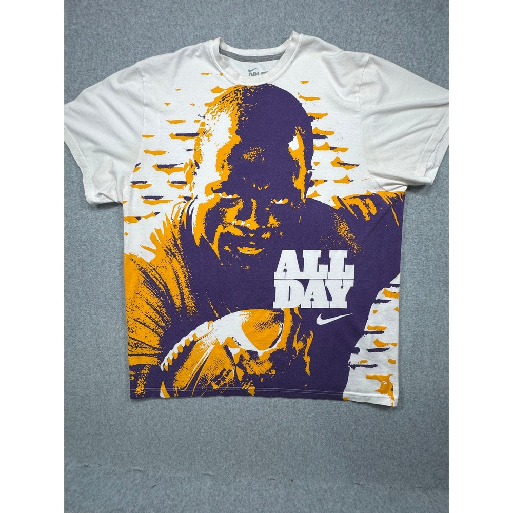Nike Mens XL Dri-FIT Cotton Adrian Peterson All Day Minnesota Vikings T-Shirt